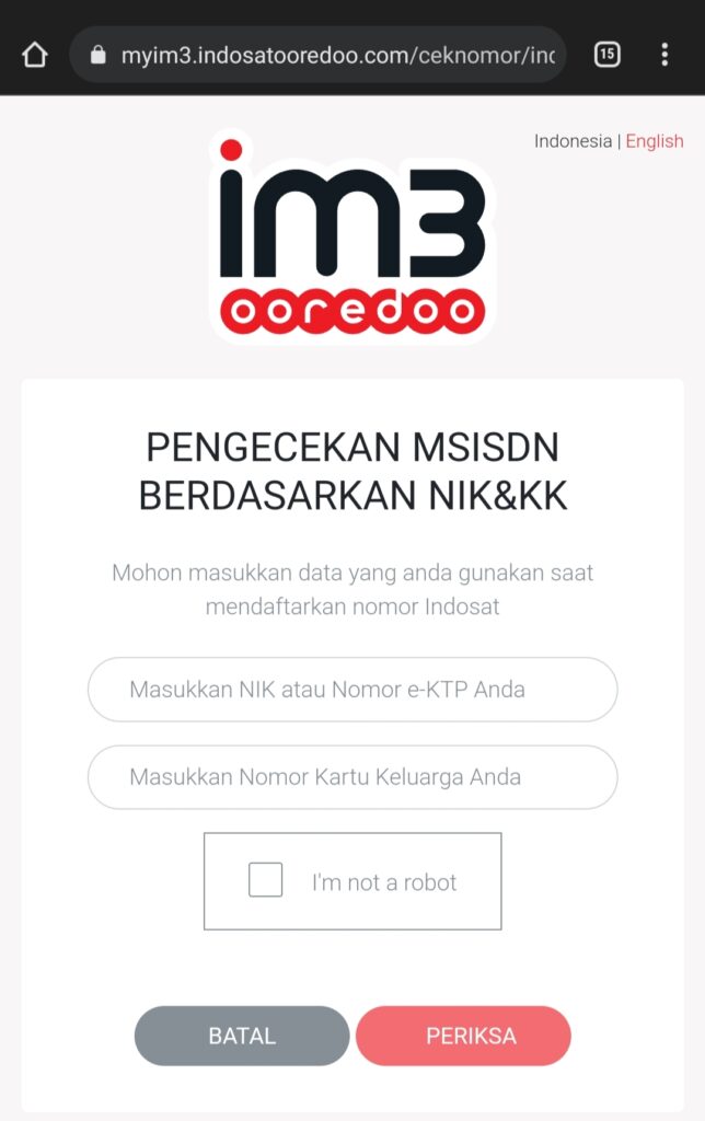 Cara cek nomor Indosat Ooredoo