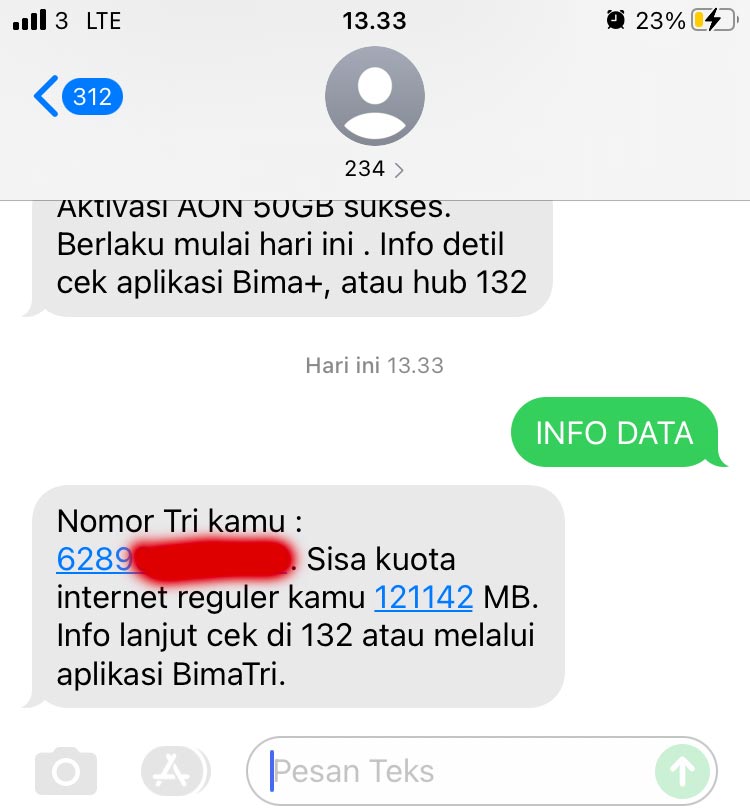 Cara cek nomor tri