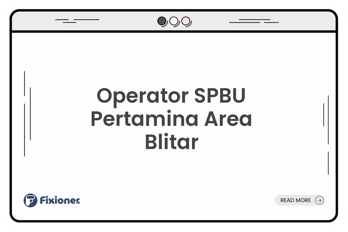 Operator SPBU Pertamina Area Blitar