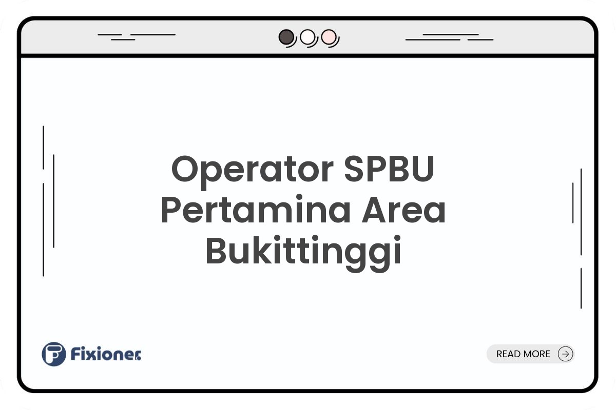 Operator SPBU Pertamina Area Bukittinggi