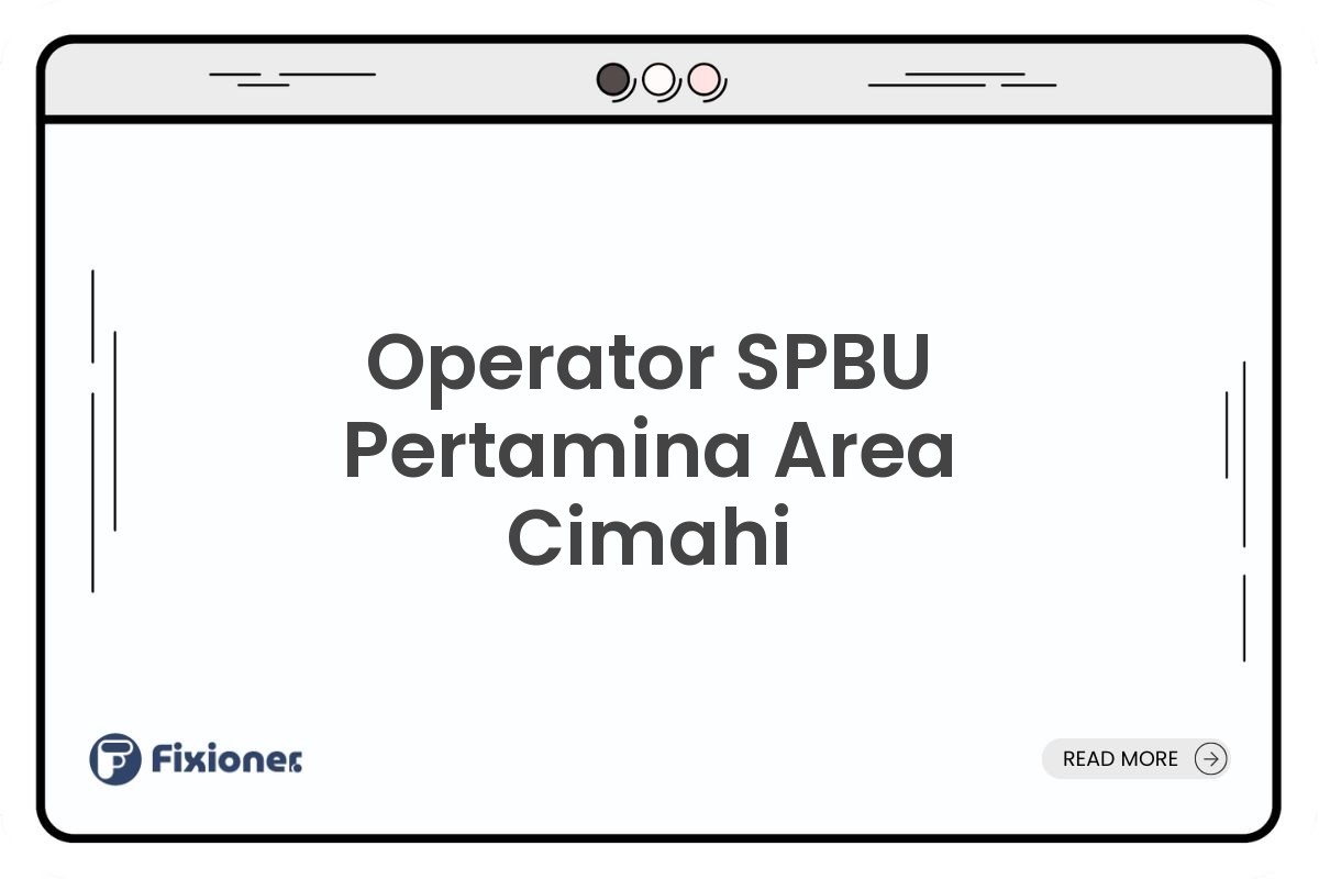 Operator SPBU Pertamina Area Cimahi