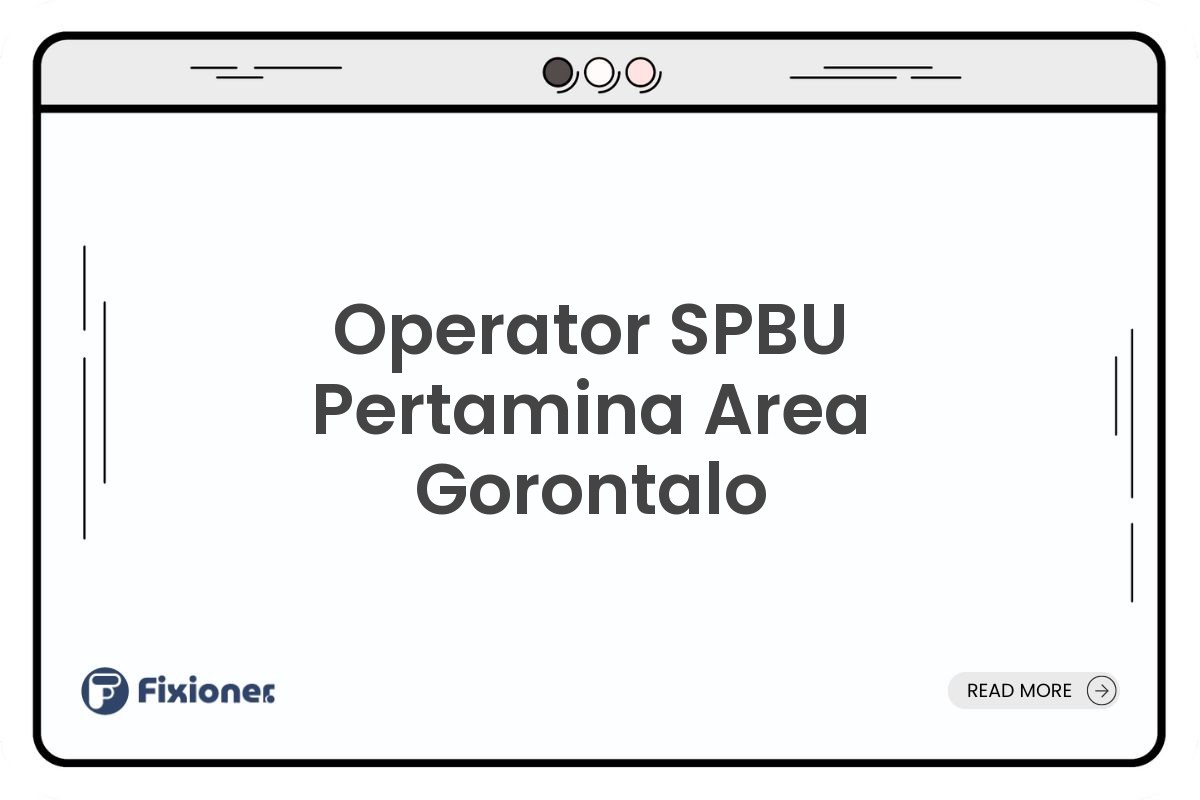 Operator SPBU Pertamina Area Gorontalo