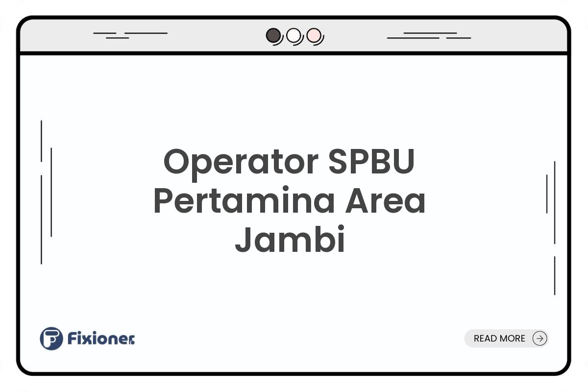 Operator SPBU Pertamina Area Jambi