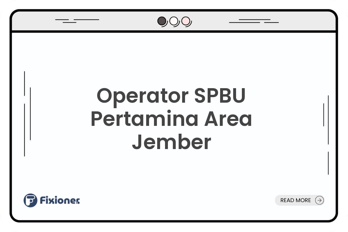 Operator SPBU Pertamina Area Jember