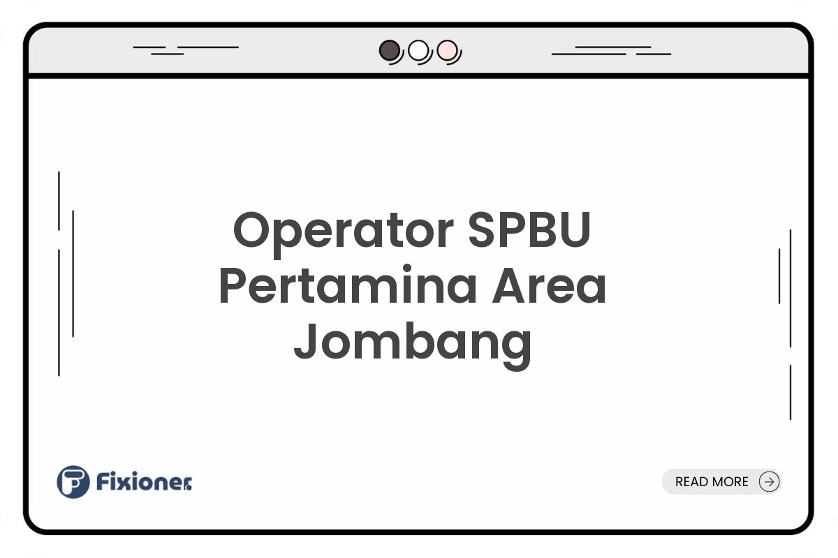Operator SPBU Pertamina Area Jombang