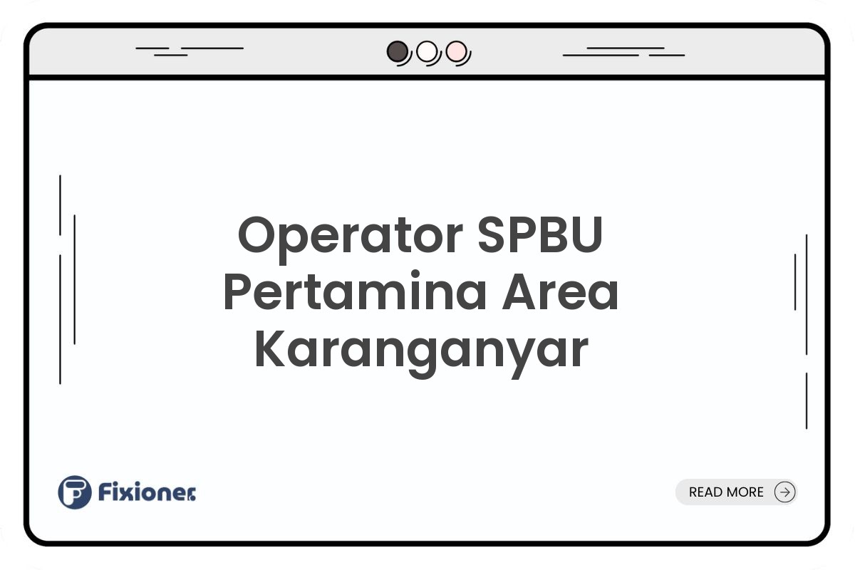 Operator SPBU Pertamina Area Karanganyar