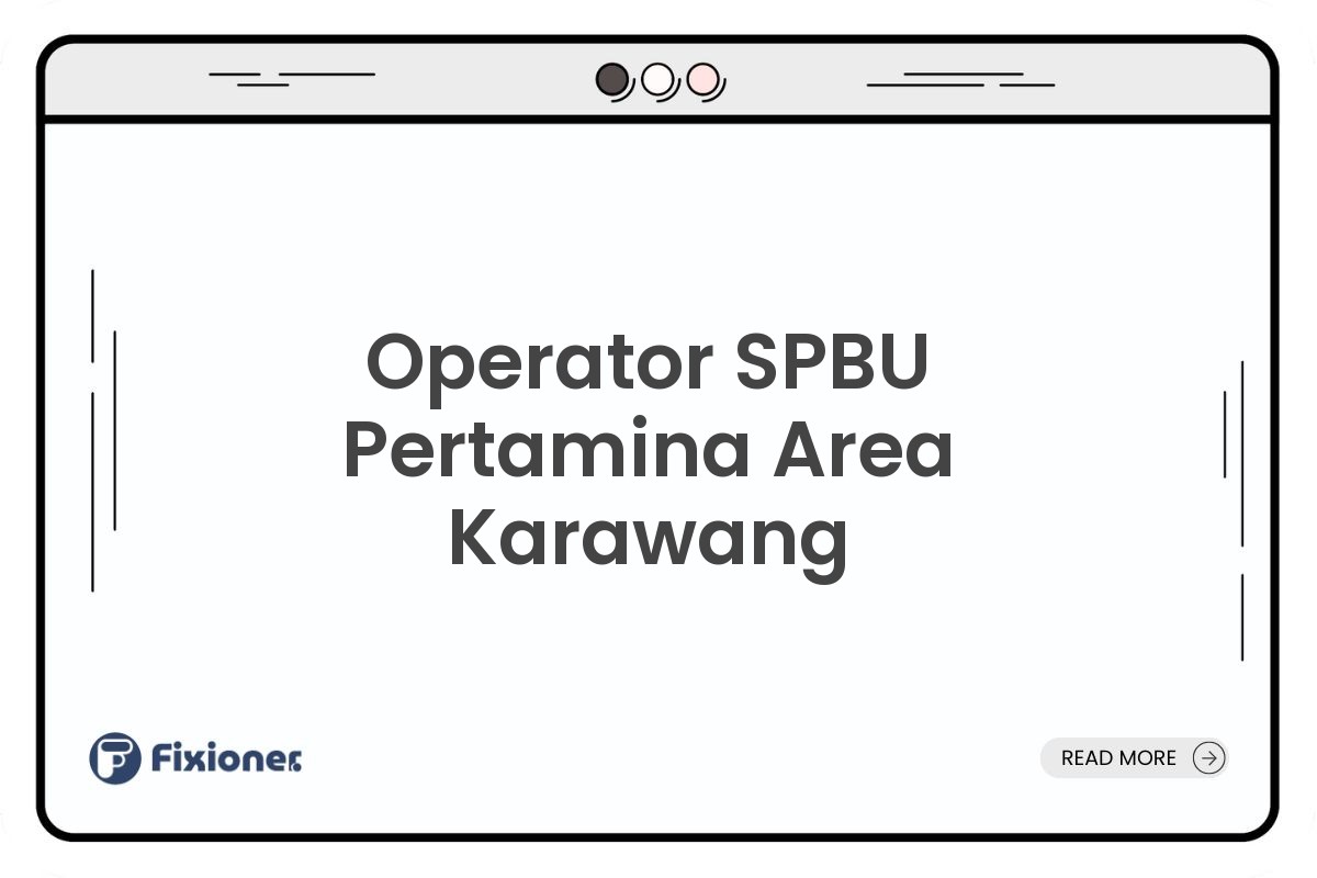 Operator SPBU Pertamina Area Karawang