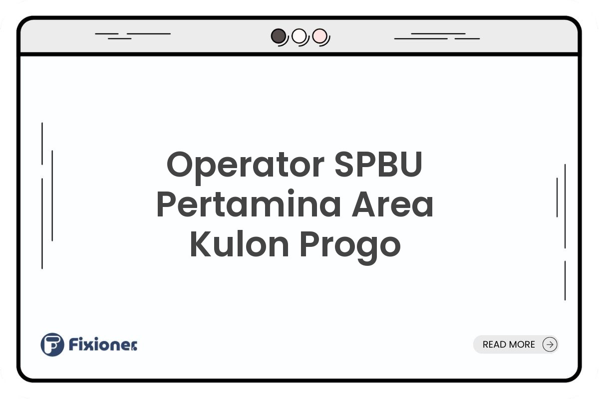 Operator SPBU Pertamina Area Kulon Progo