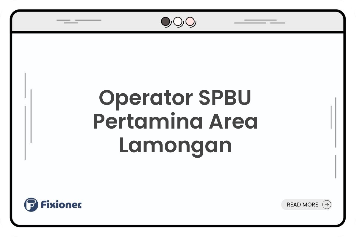Operator SPBU Pertamina Area Lamongan