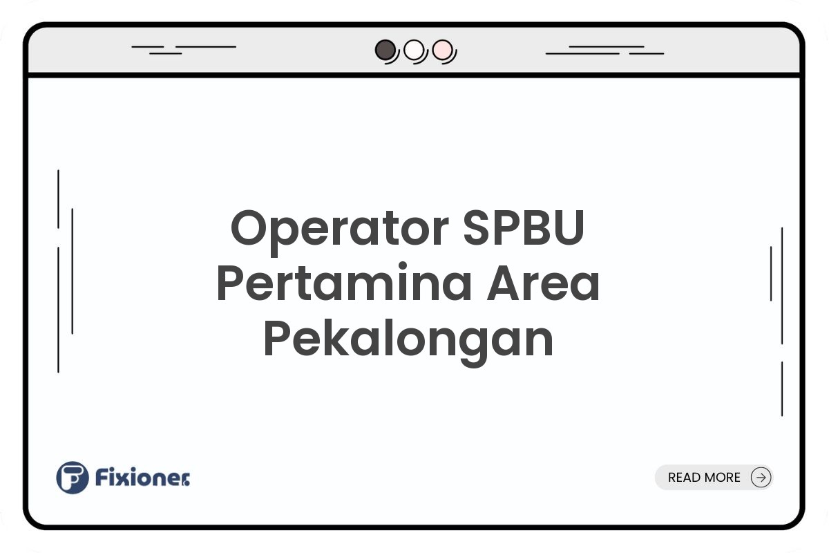 Operator SPBU Pertamina Area Pekalongan
