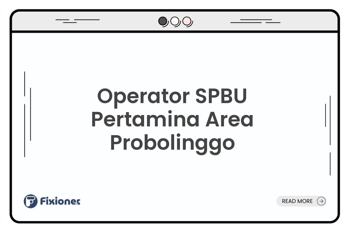 Operator SPBU Pertamina Area Probolinggo