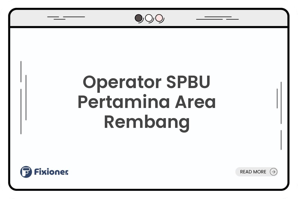 Operator SPBU Pertamina Area Rembang