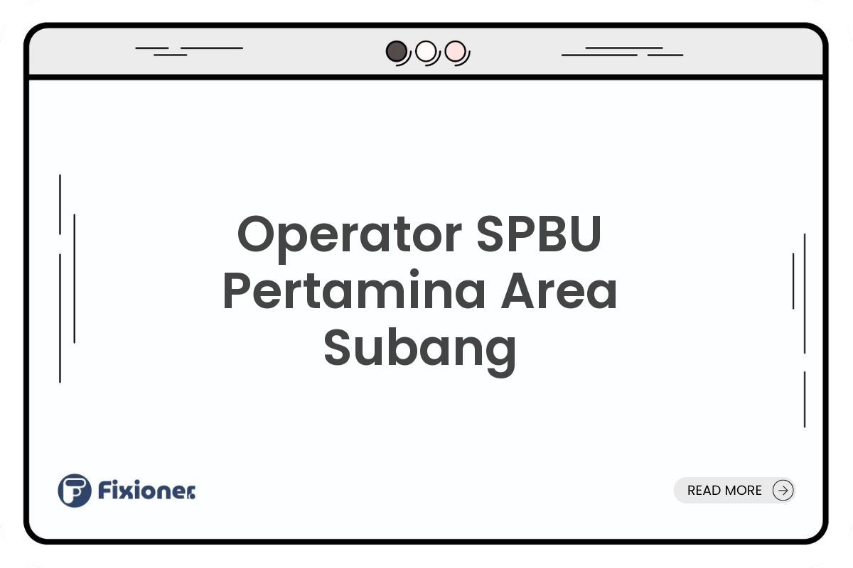 Operator SPBU Pertamina Area Subang
