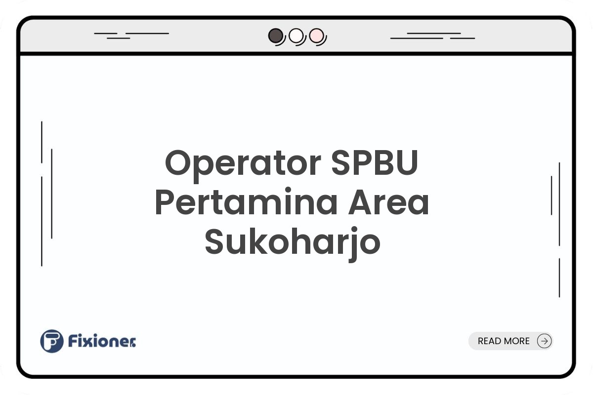 Operator SPBU Pertamina Area Sukoharjo