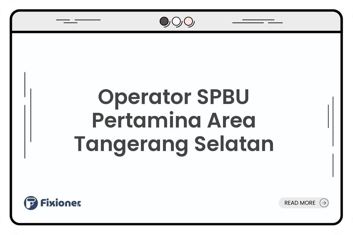 Operator SPBU Pertamina Area Tangerang Selatan