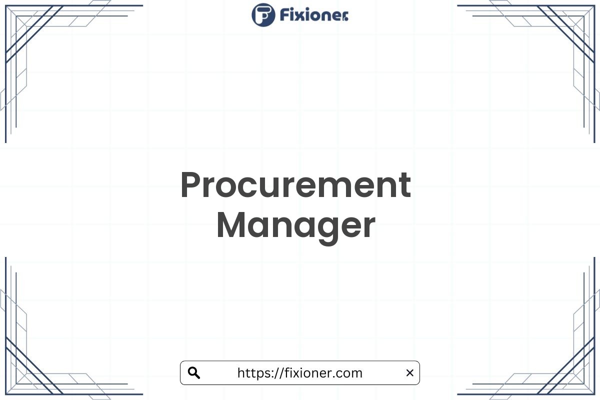 Procurement Manager