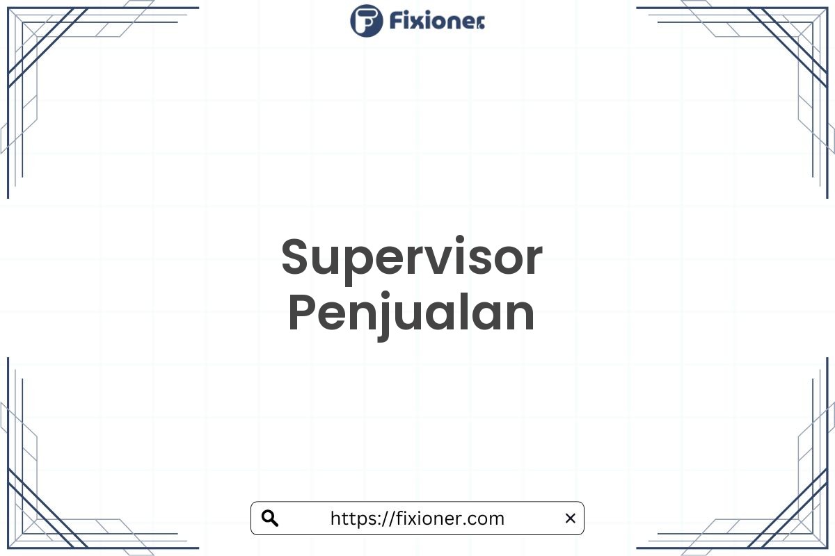 Supervisor Penjualan