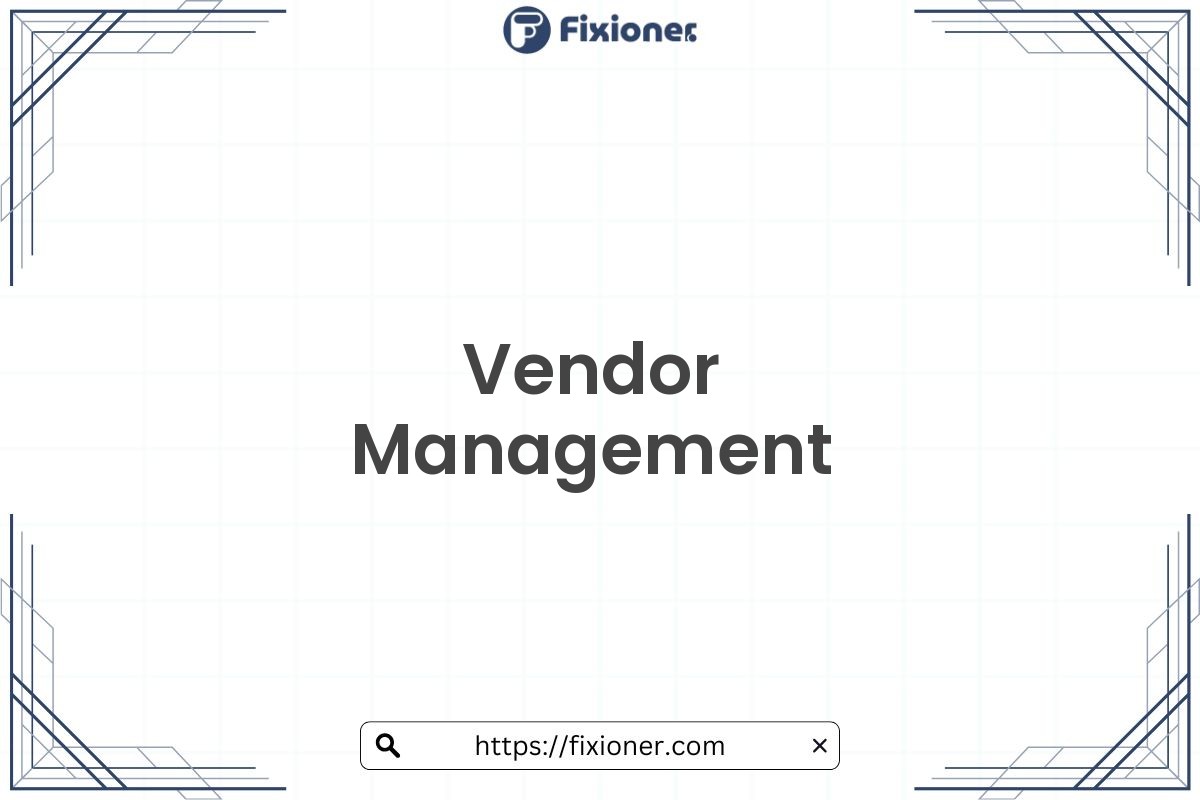 Vendor Management