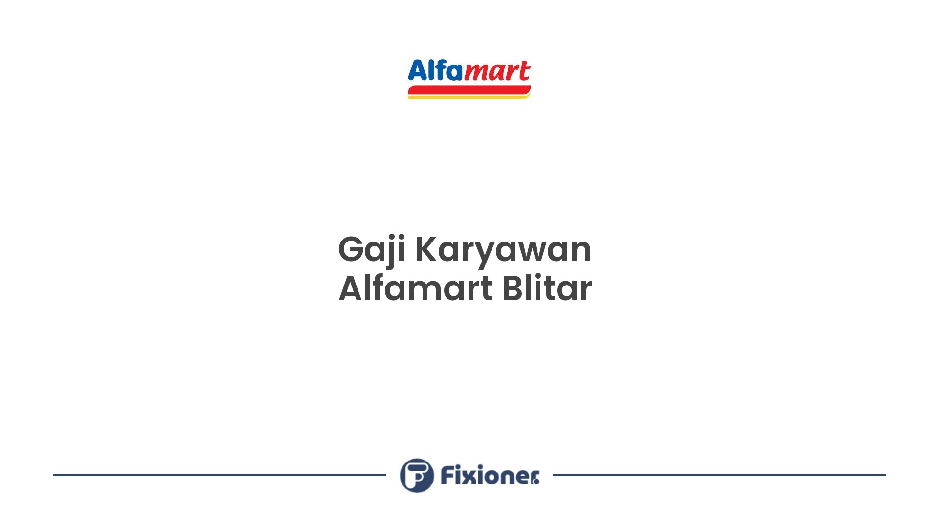 Gaji Karyawan Alfamart Blitar